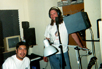 Garner working on vocal track